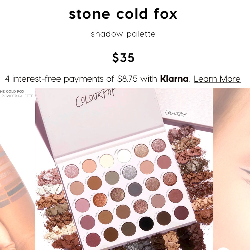 NEW ColourPop Eyeshadow Palette Stone Cold Fox $35 MSRP Selling 4 palette sets!